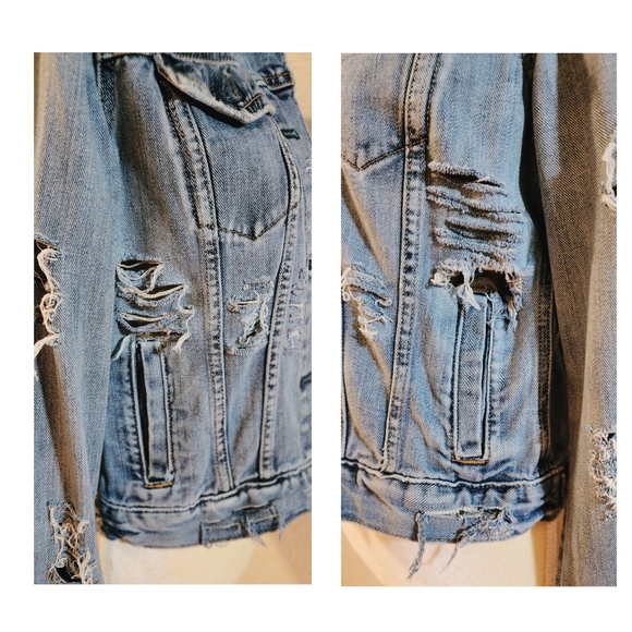 GAP Deconstructed Denim Jacket - Women's Size M - Picture 7 of 10
